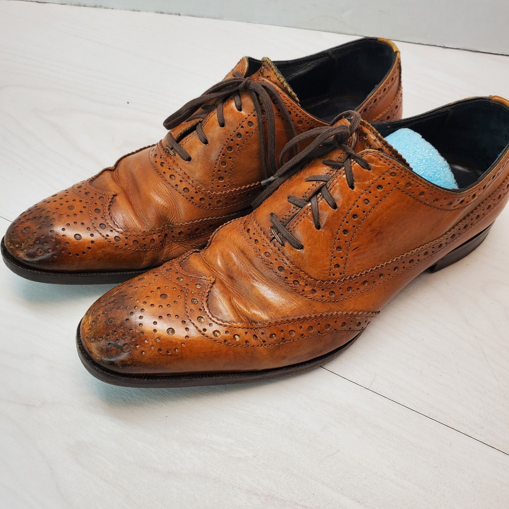 To Boot New York Adam Derrick Mens Brown Leather Wingtip Brogue Oxfords 8.5 Lux